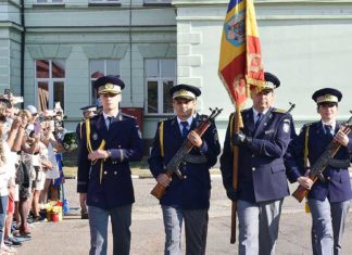 Jurământ militar la Şcoala de Pregătire a Agenţilor Poliţiei de Frontieră „Avram Iancu” Oradea