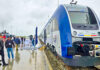 Primul tren electric PESA pentru România, prezentat la Oradea